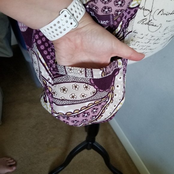 👜 EUC Thirty-One Retro Metro, Purple Hearts 👜 - Picture 3 of 8